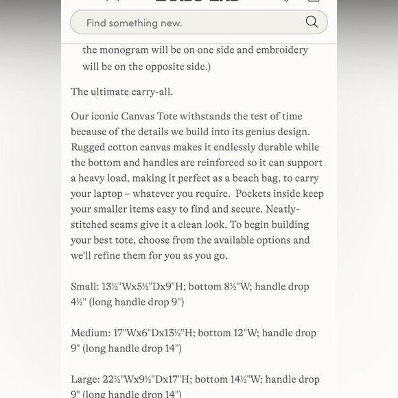 Land's End Tote Canvas embroidered full zipper  black size large various handles - Picture 8 of 12